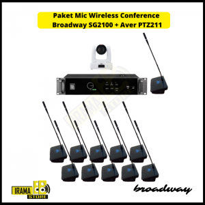 Mic Wireless Conference Broadway SG2100 - 11 Mic + Camera PTZ